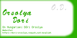 orsolya dori business card